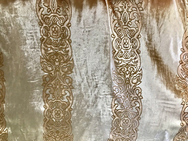 Designer Rayon Embroidered Velvet Fabric By the yard- Pale Pink - Fancy Styles Fabric Pierre Frey Lee Jofa Brunschwig & Fils