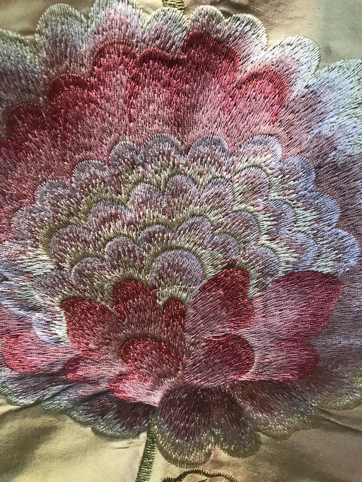 NEW! Lady Achlynn Novelty 100% Silk Dupioni Embroidered Fabric - Made in India- Floral Pink - Fancy Styles Fabric Pierre Frey Lee Jofa Brunschwig & Fils