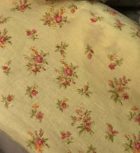 NEW Decorating 100% Linen Fabric - French Floral Country Yellow - Fancy Styles Fabric Pierre Frey Lee Jofa Brunschwig & Fils