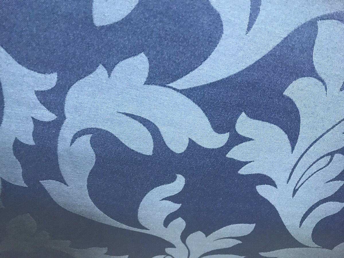 NEW Designer Satin Upholstery & Drapery Fabric- Damask Floral Vibrant Blue - Fancy Styles Fabric Pierre Frey Lee Jofa Brunschwig & Fils