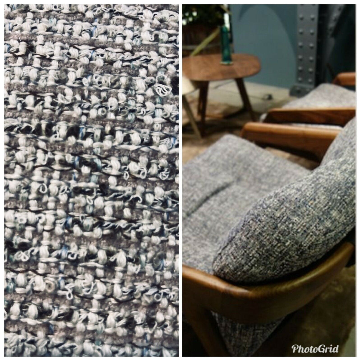 Designer Upholstery Heavyweight Tweed Fabric- Grey Melange- Sold By The Yard - Fancy Styles Fabric Pierre Frey Lee Jofa Brunschwig & Fils