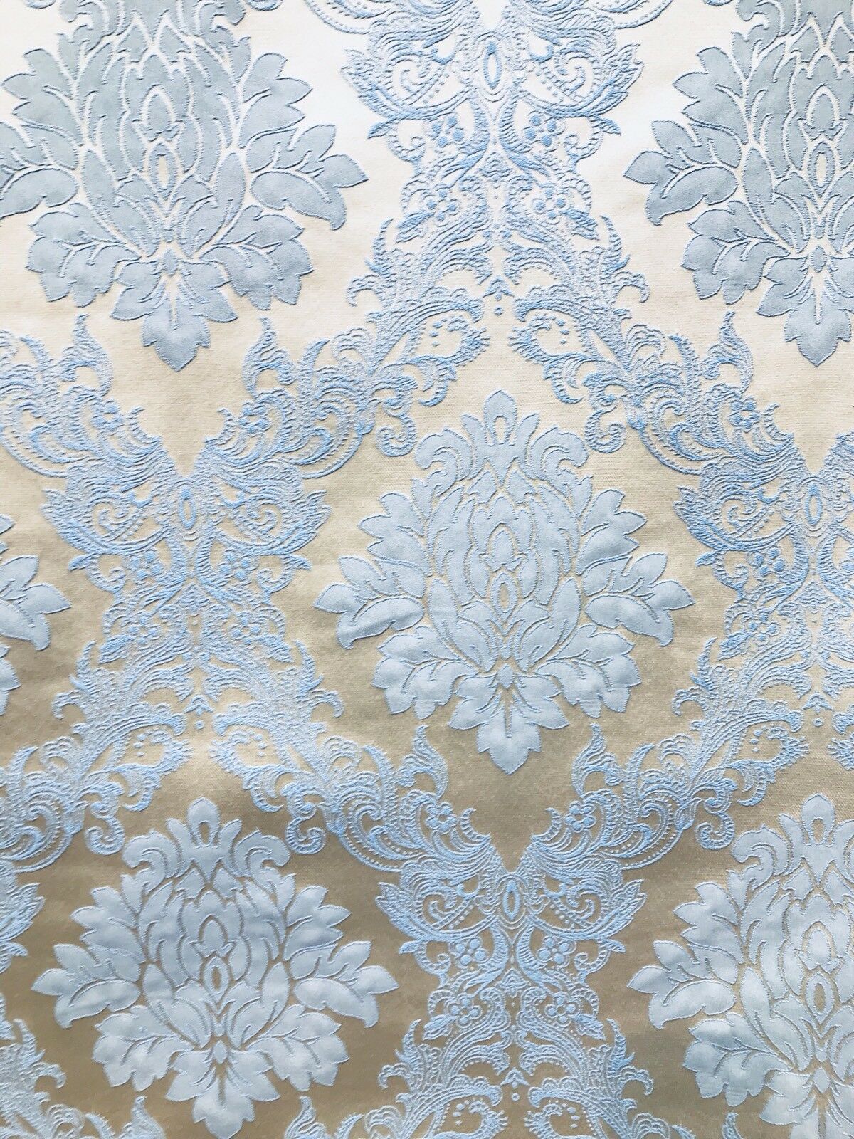 NEW! Back in stock! Princess Gemma Designer Brocade Damask Upholstery Decorating Fabric- Powder Blue - Fancy Styles Fabric Pierre Frey Lee Jofa Brunschwig & Fils
