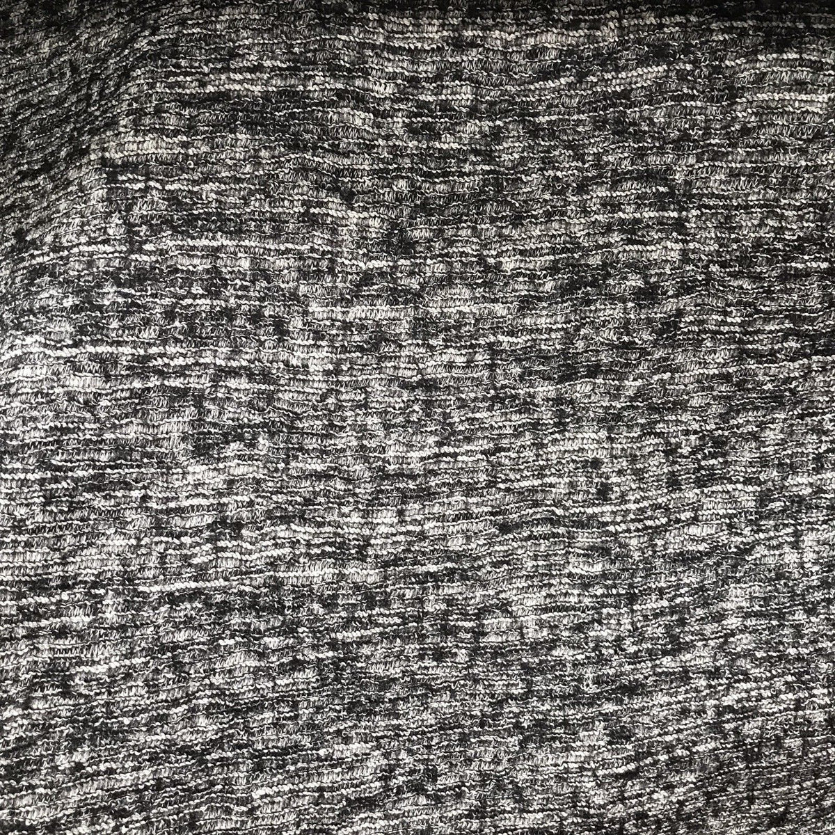 NEW Stretch Knit Sweater Fabric Imported Italian Rayon Black White Melange - Fancy Styles Fabric Boutique