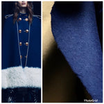 Designer Wool Woven Fabric Made In Italy Sold By The Yard- Jewel Blue - Fancy Styles Fabric Pierre Frey Lee Jofa Brunschwig & Fils