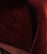 Designer Silk & Rayon Velvet Fabric - Burgundy Red- By The Yard- 55” Wide - Fancy Styles Fabric Pierre Frey Lee Jofa Brunschwig & Fils
