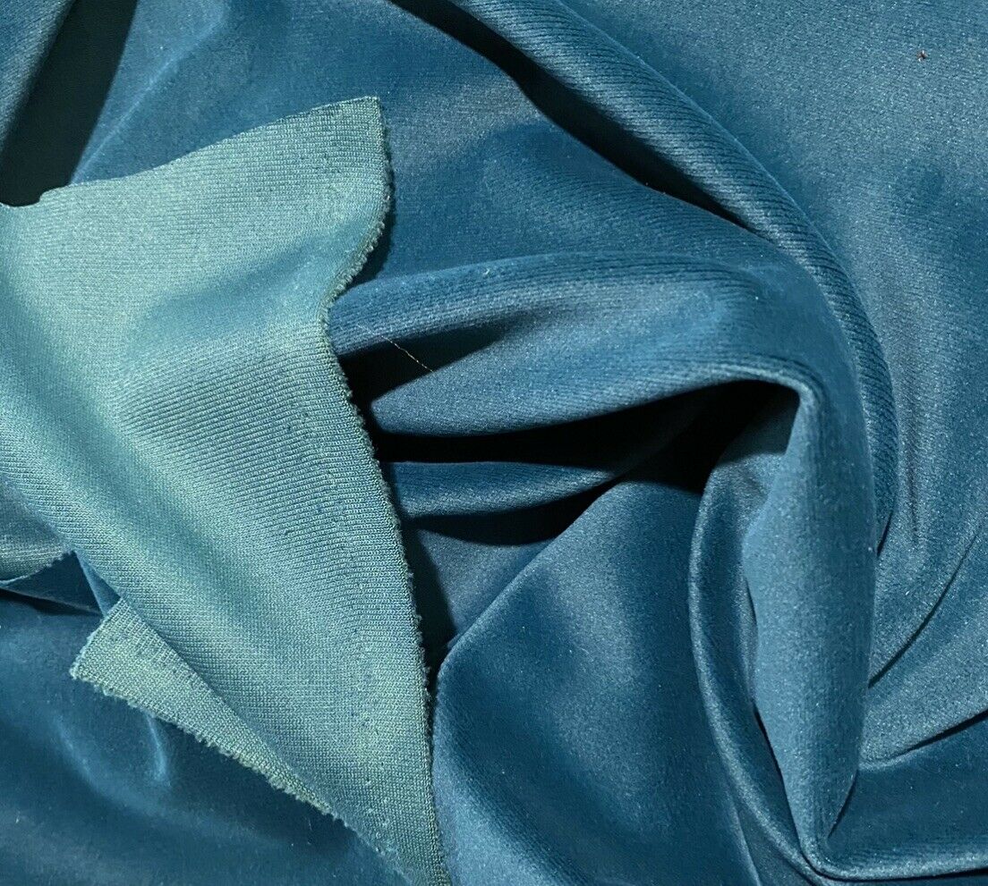 NEW Count Theodore Designer Drapery & Upholstery Velvet Fabric - Dark Teal Blue- Peacock - Fancy Styles Fabric Pierre Frey Lee Jofa Brunschwig & Fils