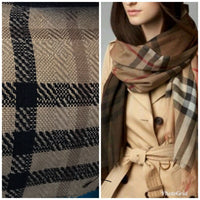 Designer Imported Italian Wool Plaid Tartan Woven Brown Fabric by the yard - Fancy Styles Fabric Pierre Frey Lee Jofa Brunschwig & Fils