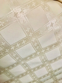 NEW SALE! Lady Beth Designer Brocade Drapery Fabric- Ivory- Upholstery Damask - Fancy Styles Fabric Pierre Frey Lee Jofa Brunschwig & Fils