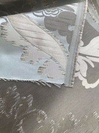 NEW! SALE! Duke Noah Designer Brocade Satin Fabric- Blue- Upholstery Damask Drapery - Fancy Styles Fabric Pierre Frey Lee Jofa Brunschwig & Fils
