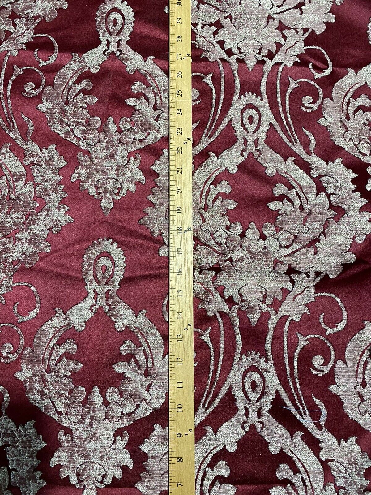 NEW! Fat Quarter- Lord Tustin Designer Damask Satin Drapery Upholstery Fabric - Dark Red - Fancy Styles Fabric Pierre Frey Lee Jofa Brunschwig & Fils