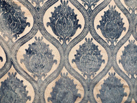 NEW Designer Italian Burnout Damask Chenille Velvet On Linen Fabric Upholstery - Fancy Styles Fabric Boutique