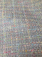NEW Designer Nubby Upholstery Heavyweight Tweed Fabric- Gray & Multicolor BTY - Fancy Styles Fabric Pierre Frey Lee Jofa Brunschwig & Fils