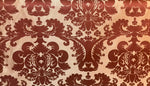 NEW! Designer Brocade Satin Fabric- Dark Rouge and Honey- Upholstery Damask - Fancy Styles Fabric Pierre Frey Lee Jofa Brunschwig & Fils