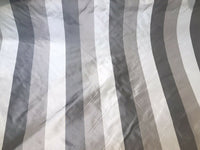 NEW! Lady Aubrey 100% Silk Taffeta Striped Stripes Drapery Fabric -Grey - Fancy Styles Fabric Pierre Frey Lee Jofa Brunschwig & Fils