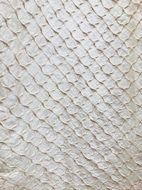 Designer 100% Silk Taffeta Quilted Drapery Fabric- Ivory- Sold By The Yard - Fancy Styles Fabric Pierre Frey Lee Jofa