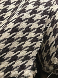 Sir Leo Novelty Designer Wool Oversized Pied de Coq Houndstooth Tweed Fabric - Brown - Fancy Styles Fabric Pierre Frey Lee Jofa Brunschwig & Fils