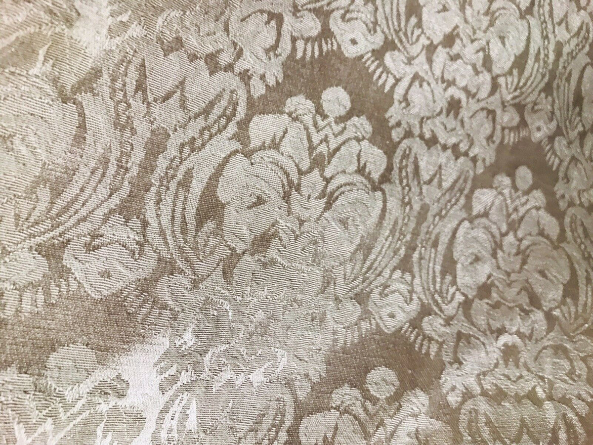 SALE Dophine Elena Designer Brocade Satin Damask Fabric- Antique Rose Gold- By The yard - Fancy Styles Fabric Pierre Frey Lee Jofa Brunschwig & Fils