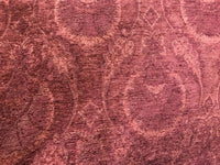 SWATCH- Designer Velvet Chenille Burnout Fabric - Antique Red Floral - Fancy Styles Fabric Pierre Frey Lee Jofa Brunschwig & Fils