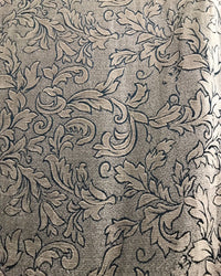 Designer Floral Burnout Chenille Velvet Fabric - Teal & Taupe - Fancy Styles Fabric Pierre Frey Lee Jofa