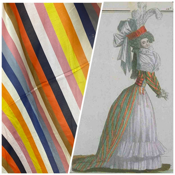 NEW! Designer Silk Cotton Gauze Woven Fabric -Stripes - Fancy Styles Fabric Pierre Frey Lee Jofa Brunschwig & Fils