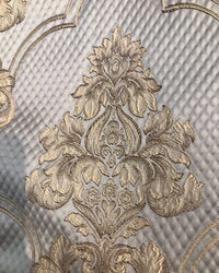NEW Princess Clara Designer Satin Damask Upholstery Drapery Fabric - Ivory BTY - Fancy Styles Fabric Pierre Frey Lee Jofa Brunschwig & Fils