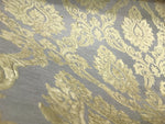 NEW Burnout Chenille Velvet Fabric- Pale Gray And Yellow- Upholstery - Fancy Styles Fabric Pierre Frey Lee Jofa Brunschwig & Fils