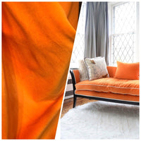 SWATCH SAMPLES - Orange Upholstery Velvet Fabric Samples 4” X 7” (quantity 3) - Fancy Styles Fabric Pierre Frey Lee Jofa Brunschwig & Fils