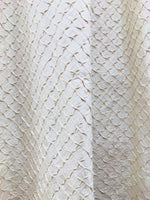 Designer 100% Silk Taffeta Quilted Drapery Fabric- Ivory- Sold By The Yard - Fancy Styles Fabric Pierre Frey Lee Jofa