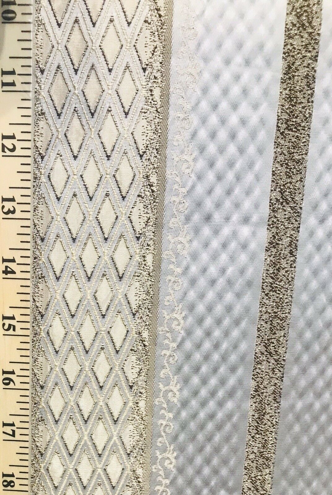 Lady Jennifer Italian Brocade Striped Satin Fabric -Ivory Gold Upholstery Neoclassical - Fancy Styles Fabric Pierre Frey Lee Jofa Brunschwig & Fils