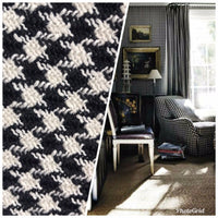 NEW! Designer Upholstery Heavyweight Tweed Fabric- Gingham Houndstooth BTY - Fancy Styles Fabric Pierre Frey Lee Jofa Brunschwig & Fils