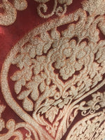 NEW Sir Isaac Designer Brocade Satin Damask Fabric- Red- Upholstery & Drapery BTY - Fancy Styles Fabric Pierre Frey Lee Jofa Brunschwig & Fils