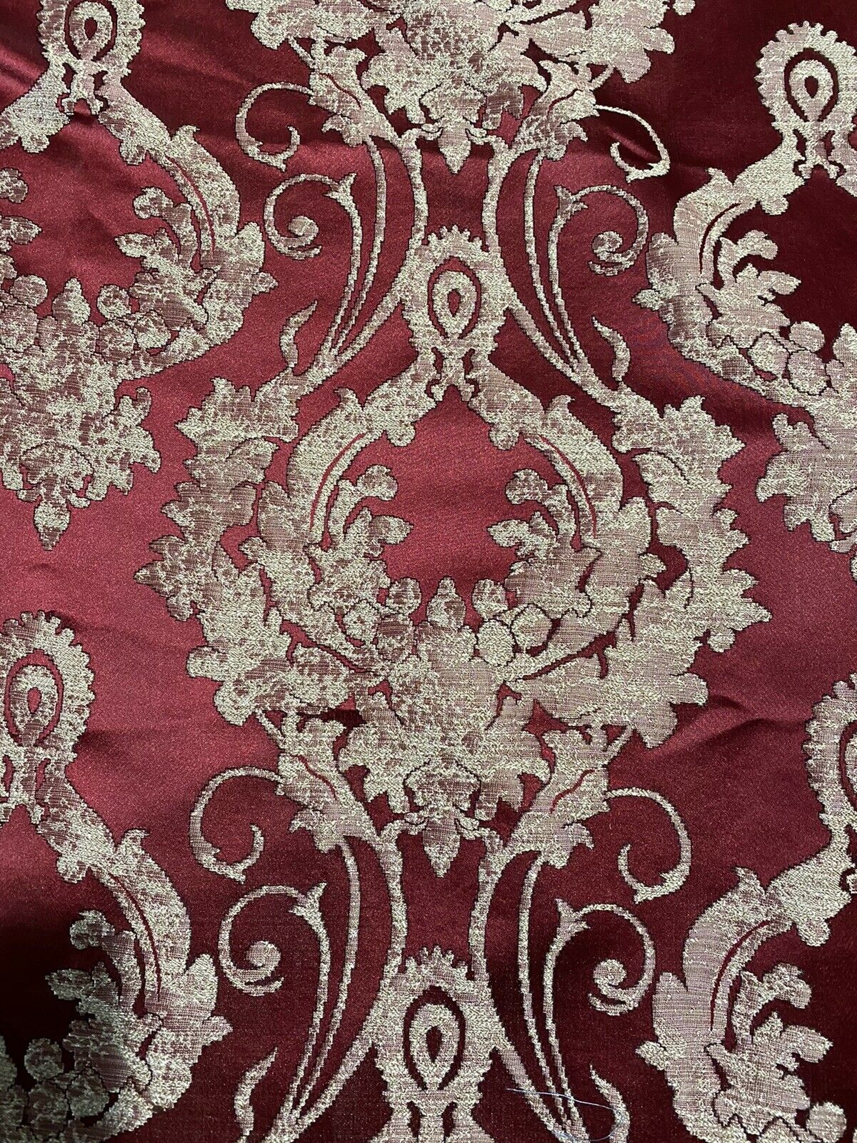 NEW! Fat Quarter- Lord Tustin Designer Damask Satin Drapery Upholstery Fabric - Dark Red - Fancy Styles Fabric Pierre Frey Lee Jofa Brunschwig & Fils