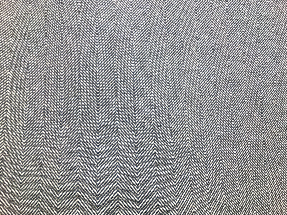 NEW Countess Cora Novelty Designer Herringbone Chevron Upholstery & Drapery Tweed Fabric - Blue - Fancy Styles Fabric Pierre Frey Lee Jofa Brunschwig & Fils