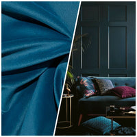 NEW Count Theodore Designer Drapery & Upholstery Velvet Fabric - Dark Teal Blue- Peacock - Fancy Styles Fabric Pierre Frey Lee Jofa Brunschwig & Fils