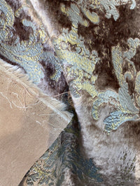 NEW! Queen Renee Antique Inspired Burnout “Furry” Velvet Damask Fabric - Mauve - Fancy Styles Fabric Pierre Frey Lee Jofa Brunschwig & Fils