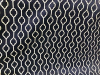 NEW Burnout Linen Inspired Upholstery Fabric- Indigo Blue Navy Geometric - Fancy Styles Fabric Pierre Frey Lee Jofa Brunschwig & Fils