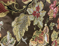NEW Designer Floral Brocade Damask Upholstery Fabric- Made In Belgium- Brown - Fancy Styles Fabric Pierre Frey Lee Jofa Brunschwig & Fils