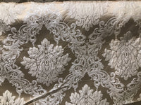 NEW! Gold Taupe Brocade Satin Upholstery Decorating Fabric - Fancy Styles Fabric Boutique