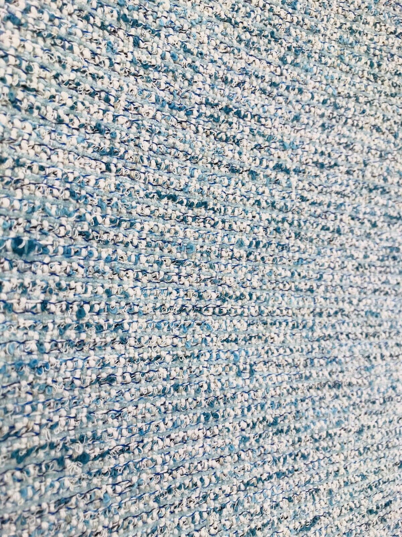 Designer Upholstery Heavyweight Tweed Fabric- Aqua Blue- Sold By The Yard - Fancy Styles Fabric Pierre Frey Lee Jofa Brunschwig & Fils