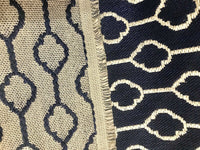 NEW Burnout Linen Inspired Upholstery Fabric- Indigo Blue Navy Geometric - Fancy Styles Fabric Pierre Frey Lee Jofa Brunschwig & Fils