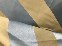 Countess Maisie Stripe Satin Interior Design Fabric Antique Blue And Gold - Fancy Styles Fabric Pierre Frey Lee Jofa Brunschwig & Fils