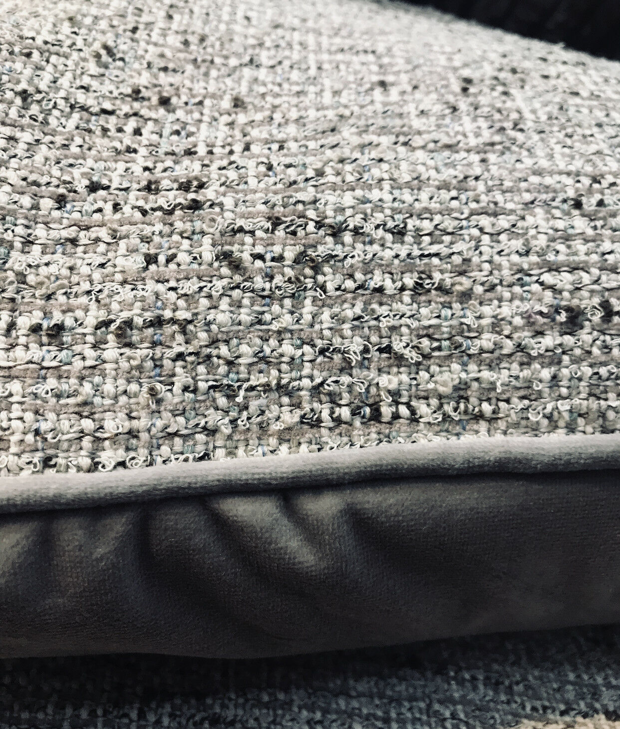 Lord Wiatt Designer Upholstery Heavyweight Tweed Fabric- Grey Melange- Sold  By The Yard