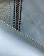 Sir Bradley Designer Brocade Satin Fabric- Pale Blue, Brown, Gold Stripes Neoclassical G1 - Fancy Styles Fabric Pierre Frey Lee Jofa Brunschwig & Fils