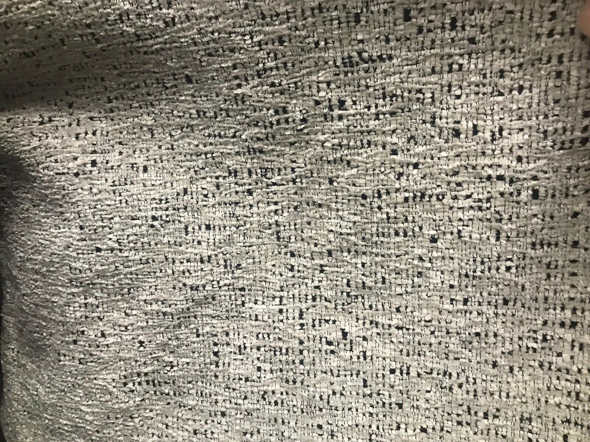 NEW Designer Upholstery Heavyweight Tweed Fabric- Gray White Melange- BTY - Fancy Styles Fabric Pierre Frey Lee Jofa Brunschwig & Fils
