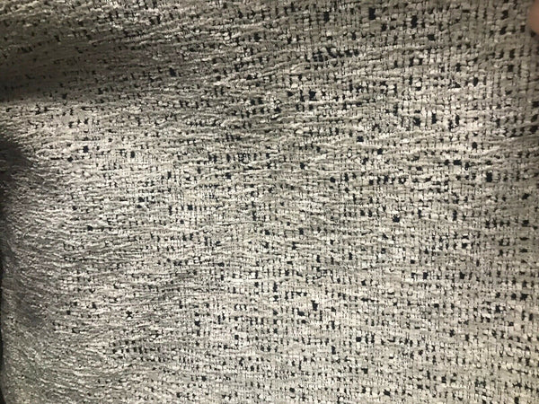 NEW Designer Upholstery Heavyweight Tweed Fabric- Gray White Melange- BTY - Fancy Styles Fabric Pierre Frey Lee Jofa Brunschwig & Fils