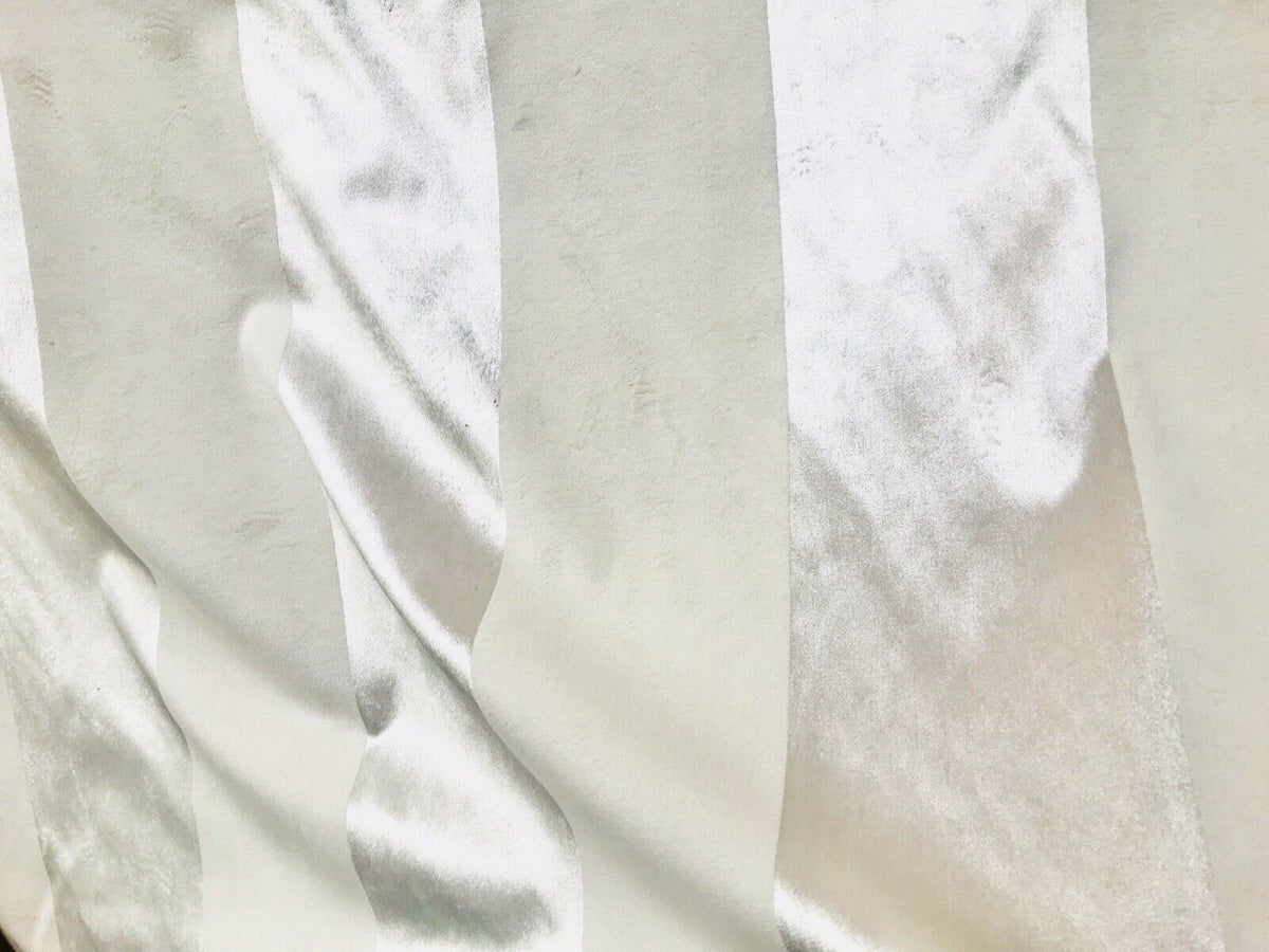 NEW Lady Gabriella Designer Velvet Striped Drapery & Upholstery Fabric - Ivory BTY - Fancy Styles Fabric Pierre Frey Lee Jofa Brunschwig & Fils