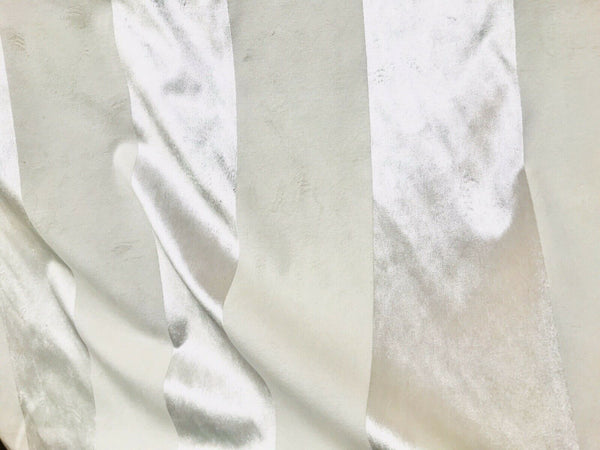 NEW Lady Gabriella Designer Velvet Striped Drapery & Upholstery Fabric - Ivory BTY - Fancy Styles Fabric Pierre Frey Lee Jofa Brunschwig & Fils