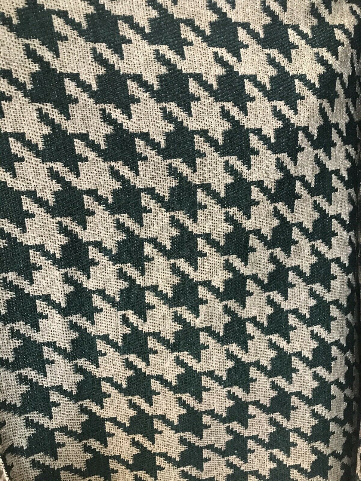 NEW Designer Upholstery Oversized Houndstooth Pattern Fabric - Green & Natural - Fancy Styles Fabric Pierre Frey Lee Jofa Brunschwig & Fils