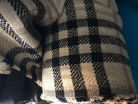 Designer Imported Italian Wool Plaid Tartan Woven Brown Fabric by the yard - Fancy Styles Fabric Pierre Frey Lee Jofa Brunschwig & Fils