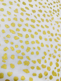 Designer 100% Cotton Woven Fabric- Leopard Gold And White- Sold By The yard - Fancy Styles Fabric Pierre Frey Lee Jofa